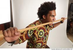 Garson STANDING POSE WITH SPEAR AFRO